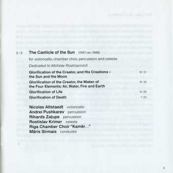 CD Sofia Gubaidulina: Canticle Of The Sun