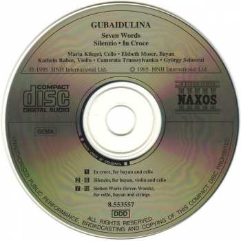 CD Sofia Gubaidulina: Seven Words • Silenzio • In Croce