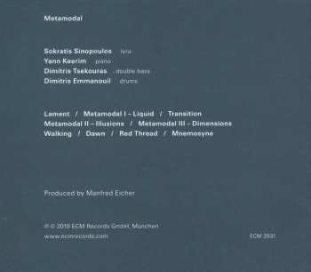 CD Sokratis Sinopoulos Quartet: Metamodal