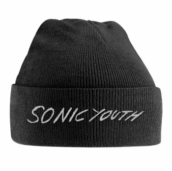 Čapica White Logo Sonic Youth Vyšívaná