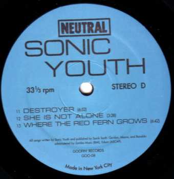 2LP Sonic Youth: Sonic Youth