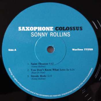 LP Sonny Rollins: Saxophone Colossus LTD