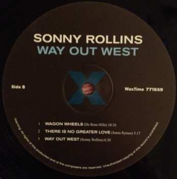 LP Sonny Rollins: Way Out West LTD