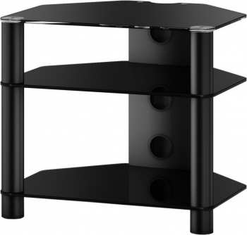 Audiotechnika SONOROUS RX-2130 - hifi stolek 3 police, lesklý černý, černá skla