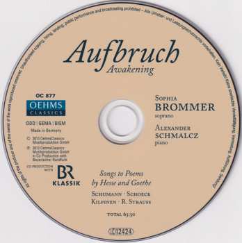 CD Alexander Schmalcz: Aufbruch = Awakening (Songs To Poems By Hesse And Goethe)