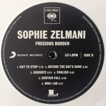 LP Sophie Zelmani: Precious Burden CLR