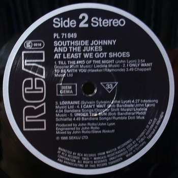 LP Southside Johnny & The Asbury Jukes: At Least We Got Shoes
