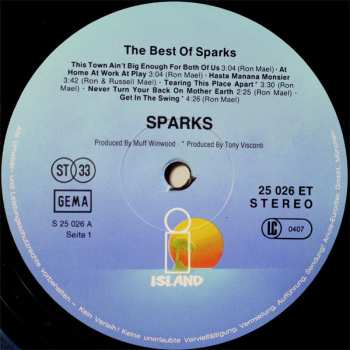 LP Sparks: The Best Of Sparks