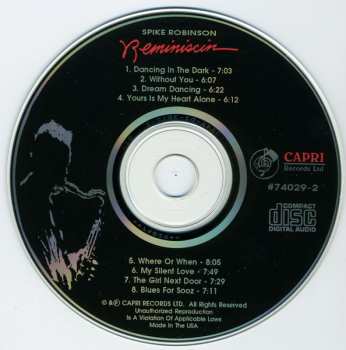CD Spike Robinson: Reminiscin'