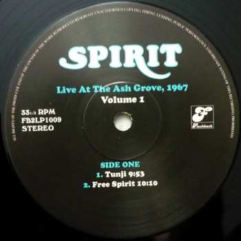 2LP Spirit: Live At The Ash Grove, 1967 Volume 1
