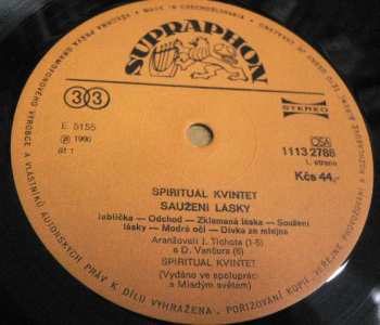 LP Spirituál Kvintet: Saužení Lásky