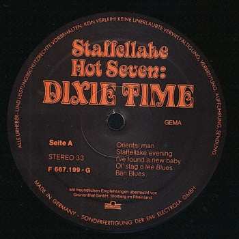 LP Staffellake Hot Seven: Dixie Time (Auslese '80)