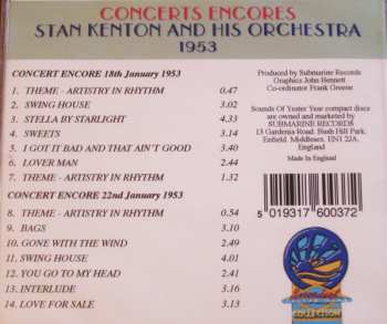 CD Stan Kenton And His Orchestra: Concert Encores 1953