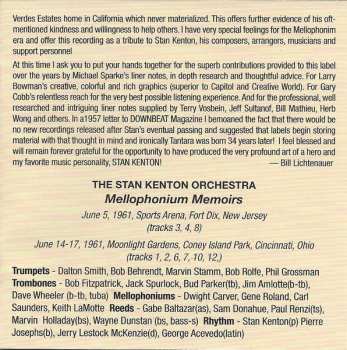 CD Stan Kenton And His Orchestra: Mellophonium Memoirs