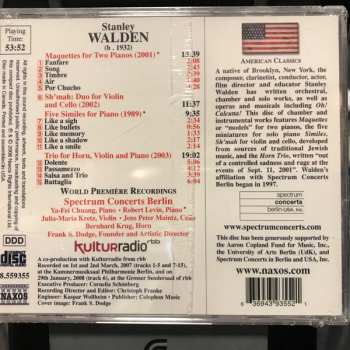 CD Stanley Walden: Maquettes For Two Pianos