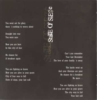 CD Steel Engraved: State Of Siege