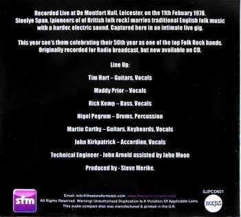 CD Steeleye Span: LIve At De Montfort Hall Leicester, 1977