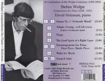 CD Stefan Wolpe: Compositions For Piano (1920-1952)