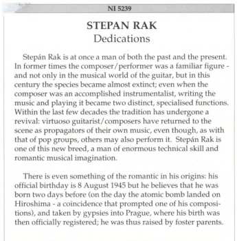 CD Štěpán Rak: Dedications