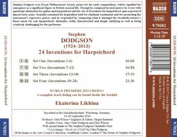CD Stephen Dodgson: 24 Inventions For Harpsichord