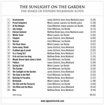 CD James Gilchrist: The Sunlight On The Garden: The Songs Of Stephen Wilkinson