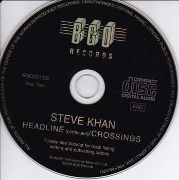 2CD Steve Khan: Public Access / Headline / Crossings