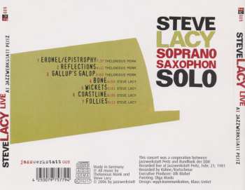 CD Steve Lacy: Live At Jazzwerkstatt Peitz