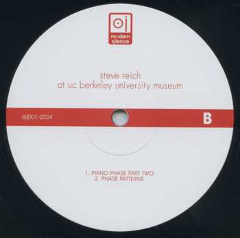 LP Steve Reich: Steve Reich At UC Berkeley University Museum 11.7.1970 LTD