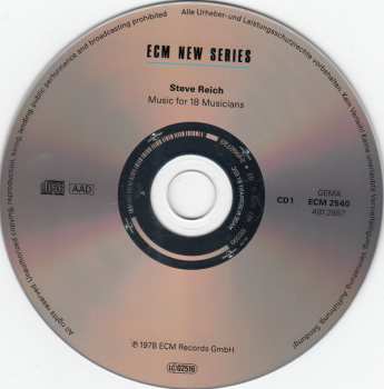 3CD/Box Set Steve Reich: The ECM Recordings LTD