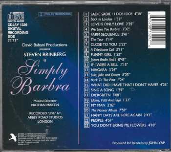 CD Steven Brinberg: Simply Barbra - Original Cast Recording