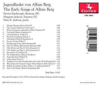 CD Steven Kimbrough: Jugendlieder Con Alban Berg = The Early Songs Of Alban Berg