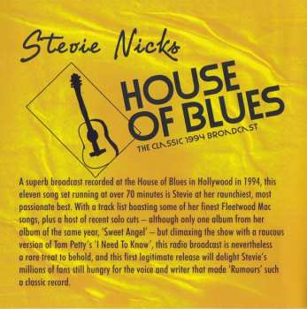 CD Stevie Nicks: House Of Blues (The Classic 1994 Broadcast)