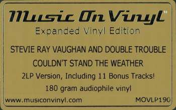 2LP Stevie Ray Vaughan & Double Trouble: Couldn't Stand The Weather
