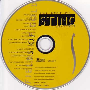 CD Sting: Fields Of Gold: The Best Of Sting 1984 - 1994