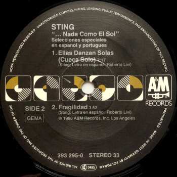LP Sting: ...Nada Como El Sol (Selecciones Especiales En Espanol Y Portugues)