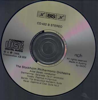 8CD Stockholms Filharmoniska Orkester: Stockholms Filharmoniska Orkester 75 År - 1914 - 1989 = Stockholm Philharmonic Orchestra 75 Years - 1914-19891989