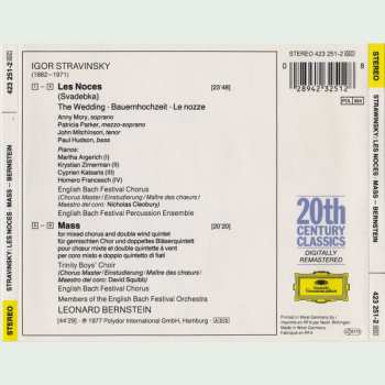 CD Igor Stravinsky: Les Noces • Mass
