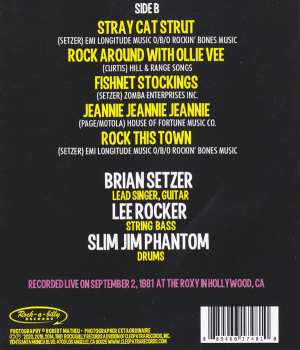 LP Stray Cats: Live At The Roxy 1981 PIC