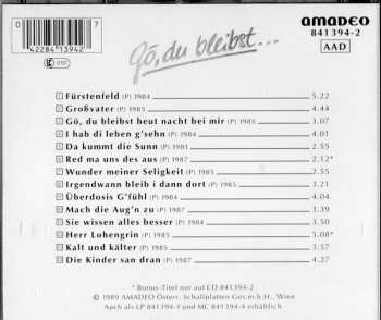 CD STS: Gö, Du Bleibst...