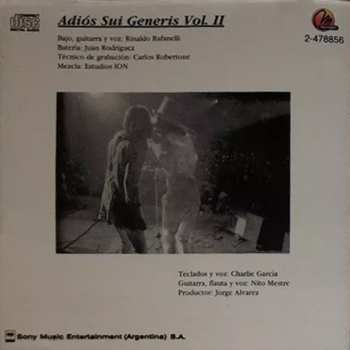 CD Sui Generis: Adios Sui Géneris, Volumen II