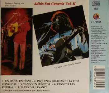 CD Sui Generis: Adios Sui Géneris, Volumen II