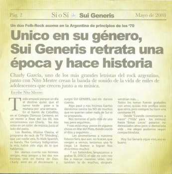 CD Sui Generis: Sí O Sí 