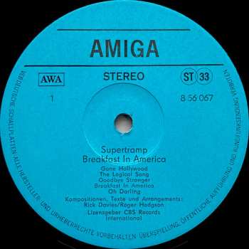 LP Supertramp: Breakfast In America