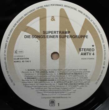 LP Supertramp: Die Songs Einer Supergruppe LTD