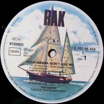 LP Suzi Quatro: Your Mamma Won't Like Me
