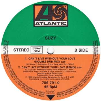 LP Suzy Q: Can't Live Without Your Love