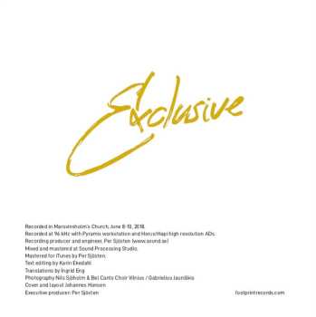 CD Svanholm Singers: Exclusive