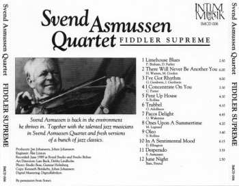 CD Svend Asmussen Quartet: Fiddler Supreme
