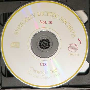 6CD/Box Set Sviatoslav Richter: Carnegie Hall, New York, October 19, 23, 25, 28, 30, 1960 - Sviatoslav Richter Achives, Vol. 10