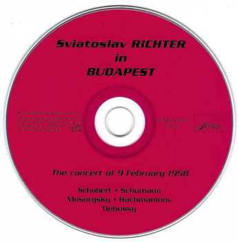 CD Sviatoslav Richter: In Budapest / The Concert Of 9 February 1958